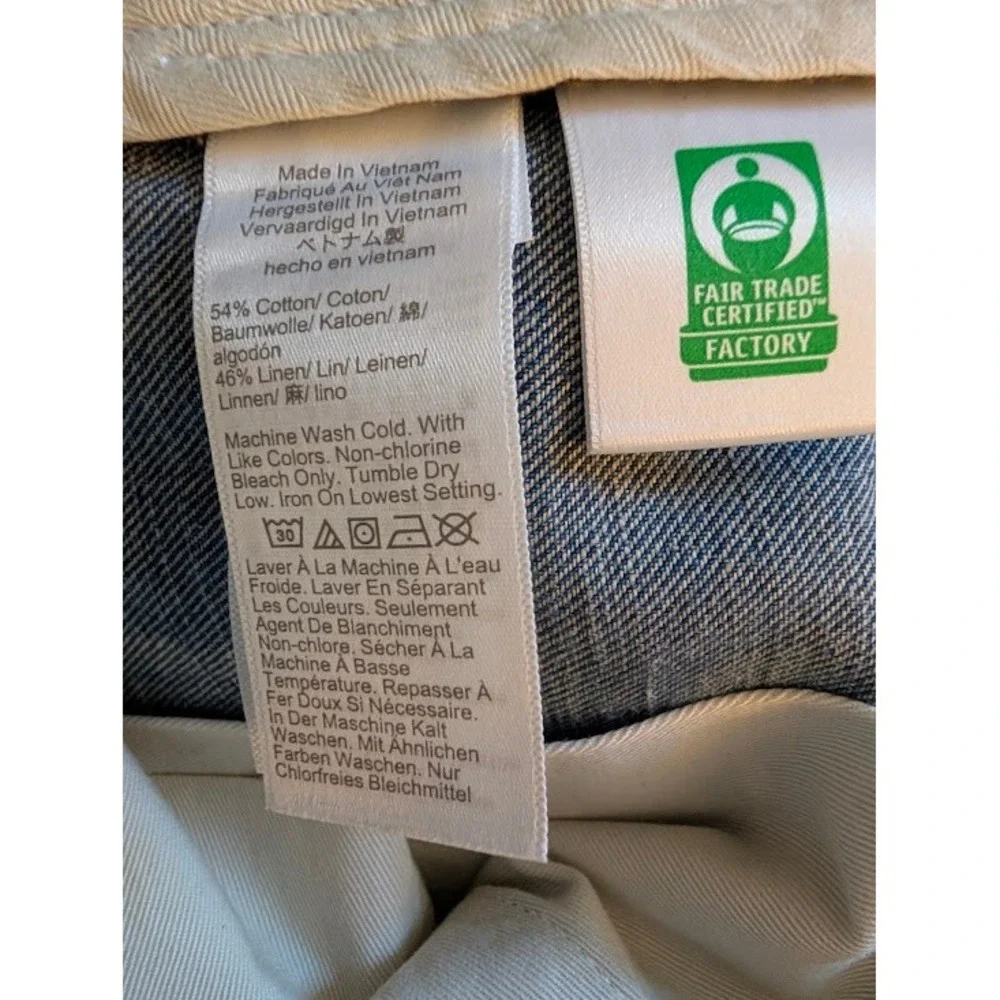 NWT‎ J. Crew Cotton/Linen Denim Shorts Mens 33 (FITS 35) Relaxed 8